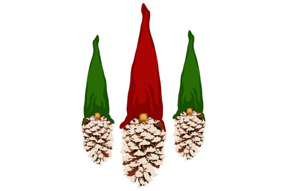 Beautiful Christmas Pinecones 220 Illustrations