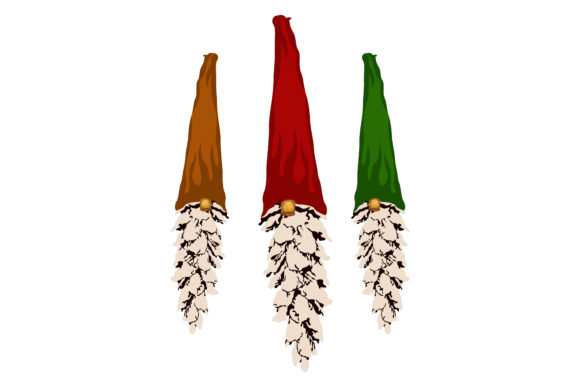 Beautiful Christmas Pinecones 222 Illustrations