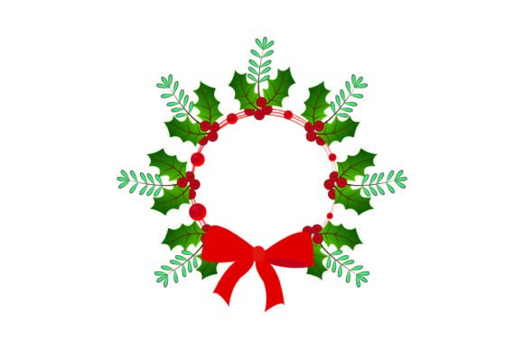 Christmas Frame Botanical 147: A Versatile Illustration for Seasonal Design