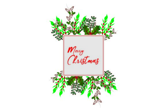 Christmas Frame Botanical 149 Illustrations