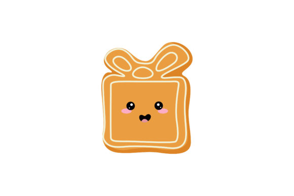 Christmas Gift Box Cookie Kawaii Design