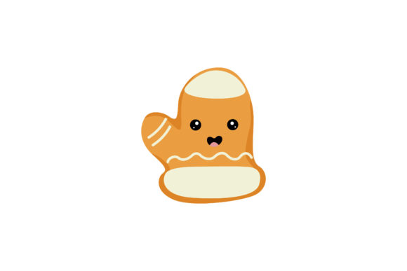 Christmas Glove Cookie Kawaii Design