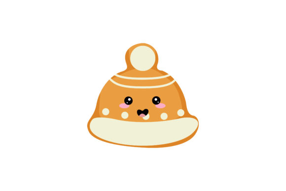 Christmas Hat Cookie Kawaii Illustration