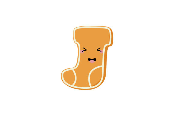 Christmas Sock Cookie Kawaii Design