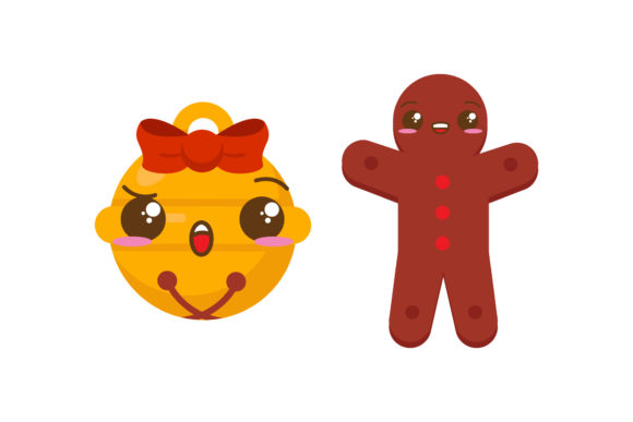 Christmas Vector Bell Cookies Illustrations