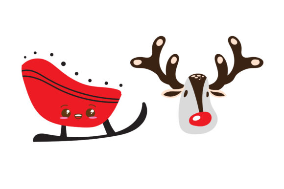 Christmas Vector Santa s Sled Reindeer
