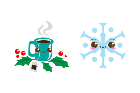 Christmas Vector Snow Tea