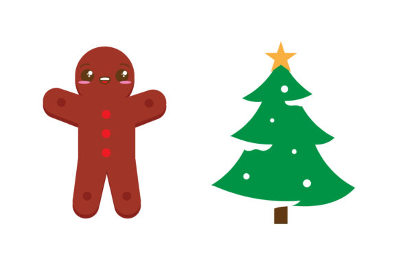 Christmas Vector Tree Cookies Illustrations