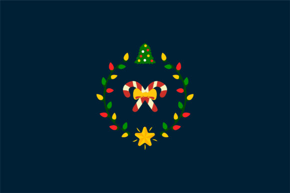 Christmas Wreath Circle Decoration Illustrations