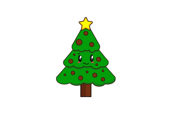 Cute Christmas Tree Designs Illustrations