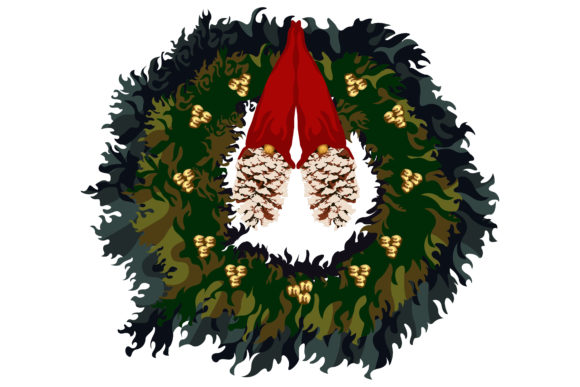 Impressive Christmas Wreath 228 Illustrations