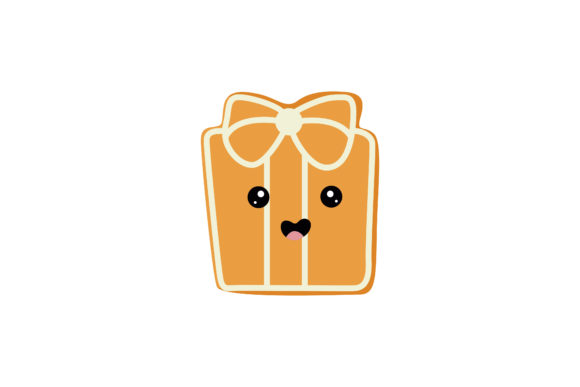 Pretty Christmas Gift Box Cookie Kawaii Illustrations