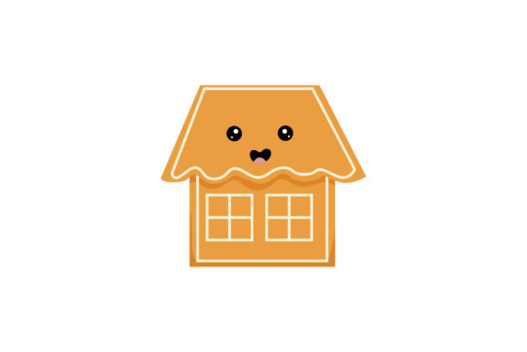 Pretty Christmas House Cookie Kawaii Illustrations