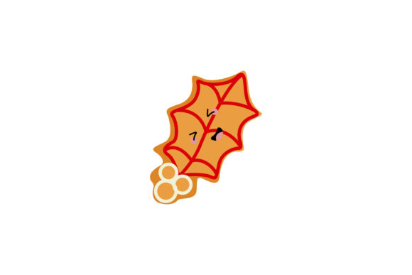Red Ornament Christmas Cookie Kawaii Illustrations
